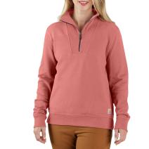 Aged Coral Women's TENCEL™ Fiber Series Relaxed Fit Half-Zip Sweatshirt