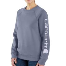 Wisteria Heather Women's Relaxed Fit Midweight Graphic Crewneck Sweatshirt