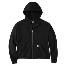 Black Women's TENCEL™ Fiber Series Loose Fit Full-Zip Sweatshirt