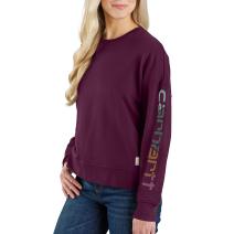 Eggplant Women's TENCEL™ Fiber Series Loose Fit Sleeve Graphic Sweatshirt