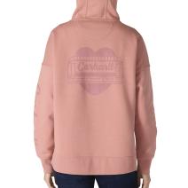 Rose Tint Women's Oversized-Fit Midweight Hooded Heart Graphic Sweatshirt