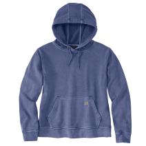 Lunar Blue Women's Relaxed Fit Midweight Garment Dye French Terry Hooded Sweatshirt