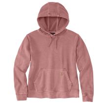 Rose Tint Women's Relaxed Fit Midweight Garment Dye French Terry Hooded Sweatshirt