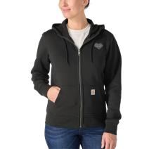 Black Women's Marquette Heart Full-Zip Sweatshirt