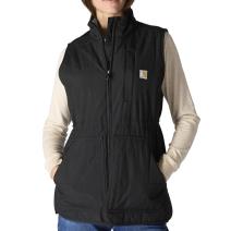 Black Women's Rain Defender® Relaxed Fit Lightweight Insulated Mock-Neck Vest