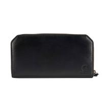 Black Women's Leather Clutch Wallet
