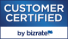 CUSTOMER CERTIFIED by Bizrate Logo