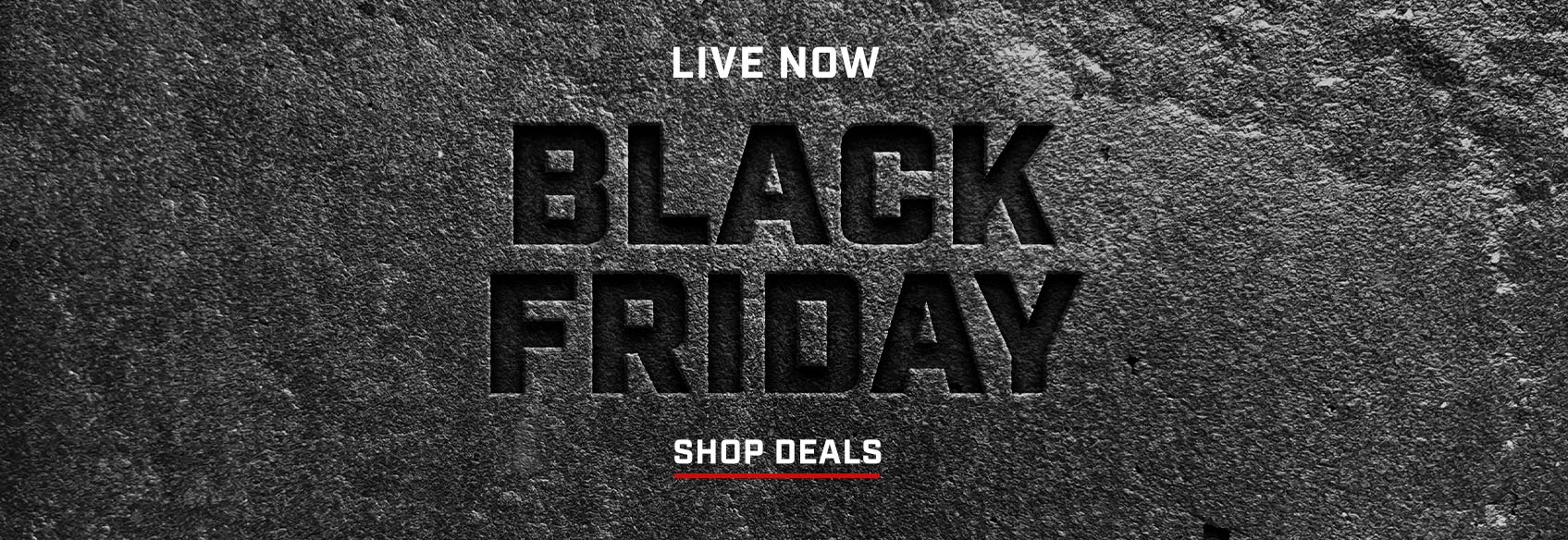 Live Now - Black Friday on a stone background