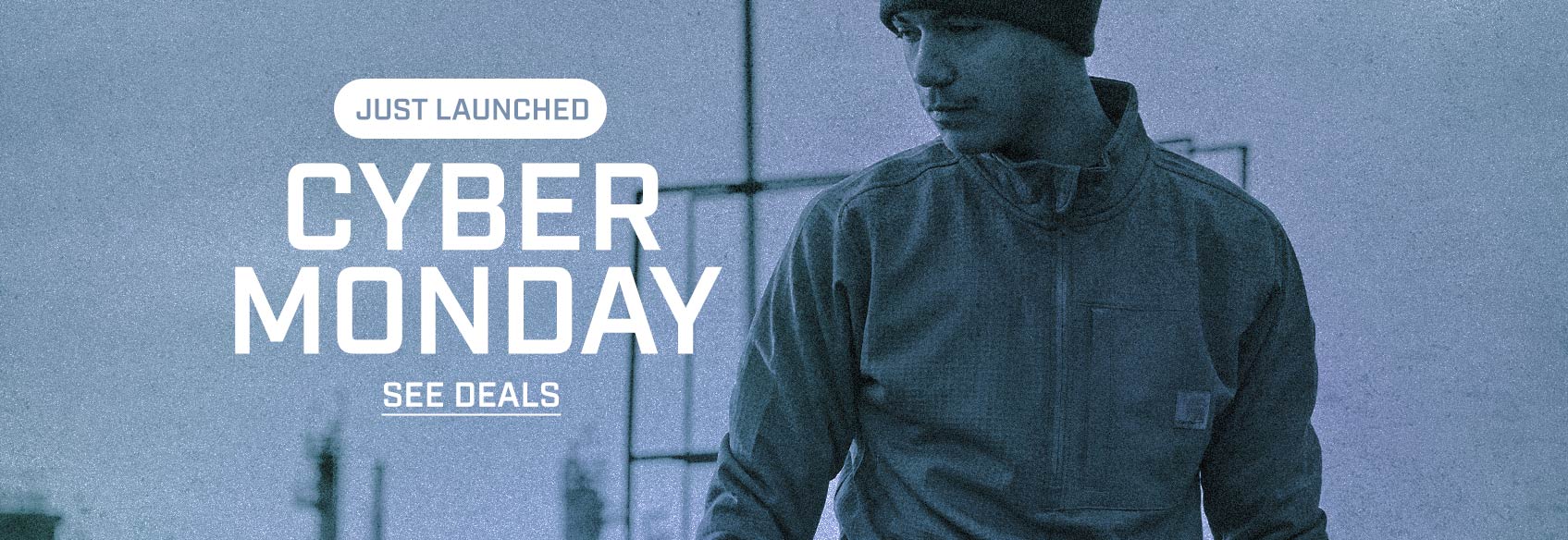 A man wearing a Carhartt jacket in the cold