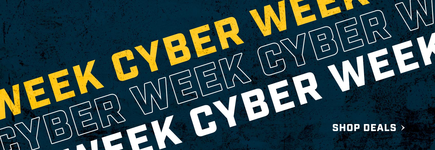 The Word Cyber Week Repeated on a Blue background