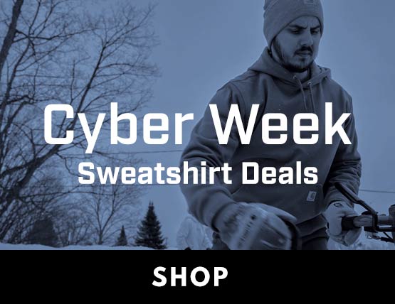 Sweatshirt Deals A man working outside in a Carhartt hoodie