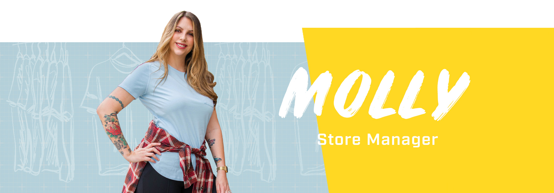 Molly wearing Carhartt leggins and a Carhartt t-shirt