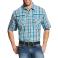 Larkspur Plaid Ariat 10022436 Front View - Larkspur Plaid