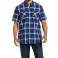Navy Plaid Ariat 10039333 Front View - Navy Plaid