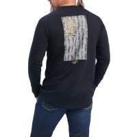 Ariat AR1830 - Rebar Workman Reflective Flag Graphic Long Sleeve T-Shirt