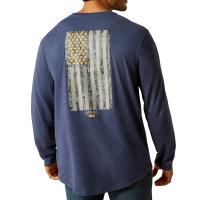 Ariat AR1830 - Rebar Workman Reflective Flag Graphic Long Sleeve T-Shirt