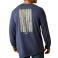 Navy Heather Ariat 10052709 Back View - Navy Heather