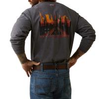 Ariat AR1898 - Flame-Resistant Air Refinery Row Graphic Henley Long Sleeve Top