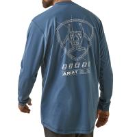 Ariat AR1980 - Rebar Workman Blueprint Long Sleeve T-Shirt