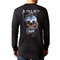 Ariat AR2087 - Rebar Workman Chrome Skull Long Sleeve T-Shirt