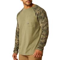 Ariat AR2111 - Rebar Workman ™ Shard Camo Baseball Long Sleeve T-Shirt