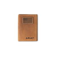 Ariat AR2546 - Trifold Flag Patch Logo Wallet