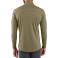 Burnt Olive Heather Carhartt MBL120 Back View - Burnt Olive Heather | Model is 6'2" with a 40.5" chest, wearing Medium