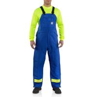 Carhartt 100171 - Flame-Resistant Duck Bib Overall with Reflective Striping - Quilt Lined