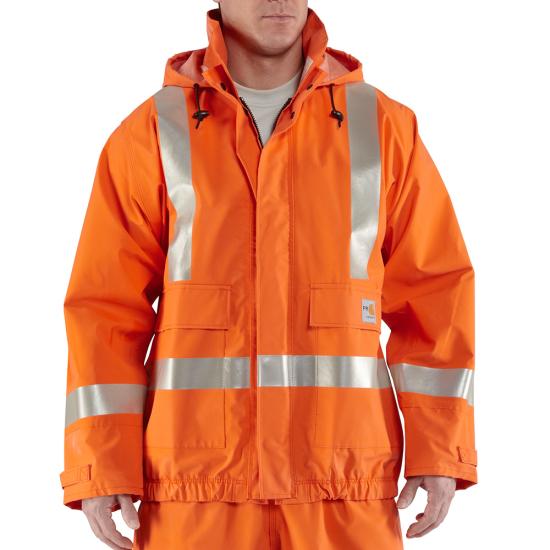 carhartt reflective rain jacket