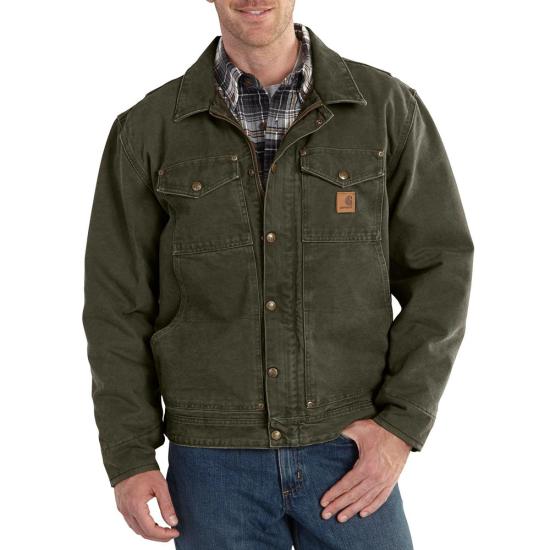 Carhartt 101230 - Berwick Sandstone Jacket - Fleece Lined | Dungarees