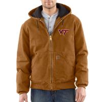 Carhartt 101373 - Virginia Tech Sandstone Active Jacket - Quilted Flannel Lined