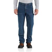 Carhartt 101609 - Double Knee Washed Denim Relaxed Fit Logger Jean