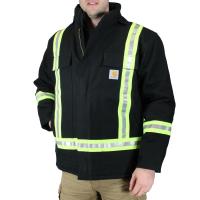 Carhartt 101694 - High-Visibility Striped Duck Traditional Coat - Quilt Lined