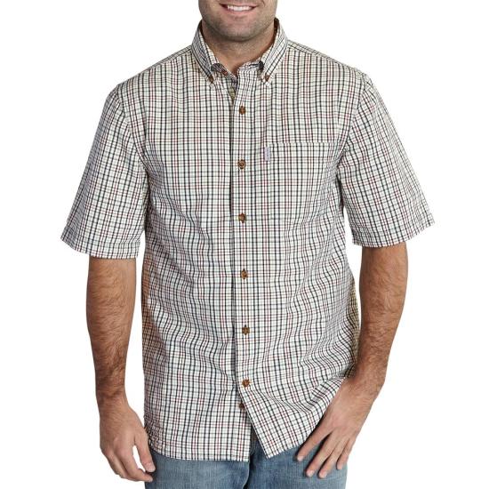 Carhartt 101959 - Essential Plaid Button Down Short Sleeve Shirt ...