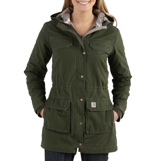 Womens quilted jacket with plaid lining