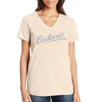 Carhartt 102597 - Women's Wellton Short Sleeve Striped Logo T-Shirt