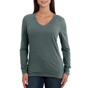 Carhartt Womens 104407 Womens Long Sleeve V-Neck T-Shirt