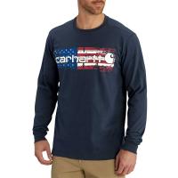 Carhartt 102913 - Lubbock Graphic Distressed Flag Long Sleeve T-Shirt
