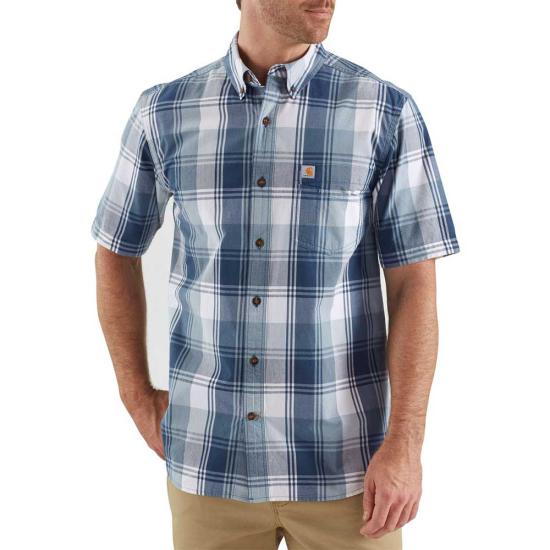 Carhartt 103005 - Essential Plaid Button Down Short Sleeve Shirt ...