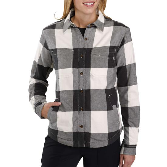 Carhartt Womens Rugged Flex Hamilton Fleece-Lined Flannel Work Shirt 