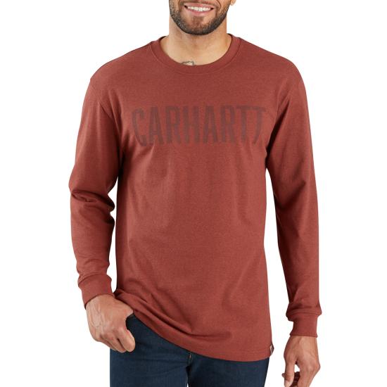 Carhartt 103841<br />Workwear Block Logo Graphic Long Sleeve T-Shirt
