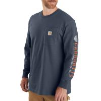 Carhartt 104430 - Heavyweight Logo Graphic Long Sleeve Pocket T-Shirt
