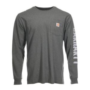 Carhartt Men's 105041 Relaxed Fit Heavyweight Long-Sleeve Pocket Logo Graphic T 