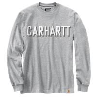 Carhartt 104891 - Relaxed Fit Heavyweight Long-Sleeve Block Logo Graphic T-Shirt