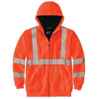 Carhartt 104988 - High-Visibility Loose Fit Midweight Thermal-Lined Full-Zip Class 3 Sweatshirt 