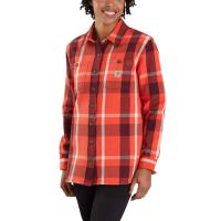 Carhartt 105036 - Women's Rugged Flex® Loose Fit Heavyweight Twill Flannel Long-Sleeve Plaid Shirt