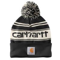 Carhartt 105168 - Knit Pom-Pom Cuffed Logo Beanie