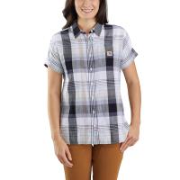 Carhartt 105260 - Womens Loose Fit Lightweight Twill Short Sleeve Plaid Shirt