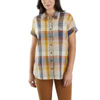 Carhartt 105260 - Womens Loose Fit Lightweight Twill Short Sleeve Plaid Shirt