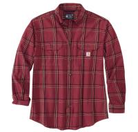 Carhartt 105433 - Loose Fit Midweight Chambray Long-Sleeve Plaid Shirt